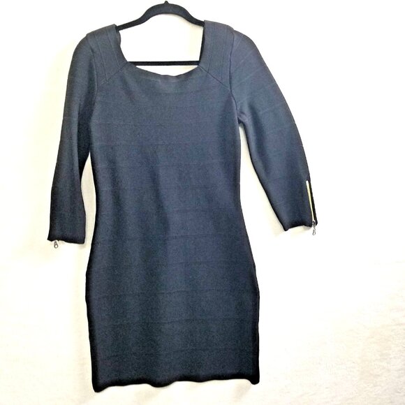 Banded Black Dress INC International Concepts Women's L zippered - Picture 1 of 11